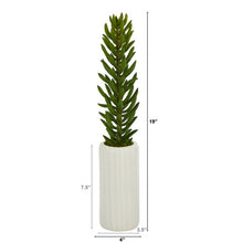 Load image into Gallery viewer, 19&quot; Succulent Artificial Plant in White Planter
