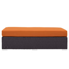 Load image into Gallery viewer, Convene Outdoor Patio Fabric Rectangle Ottoman by Modway
