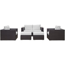 Load image into Gallery viewer, Convene 5 Piece Outdoor Patio Sofa Set by Modway
