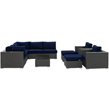 Load image into Gallery viewer, Sojourn 10 Piece Outdoor Patio Sunbrella¨ Sectional Set by Modway
