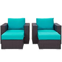 Load image into Gallery viewer, Convene 4 Piece Outdoor Patio Sectional Set by Modway
