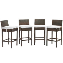 Load image into Gallery viewer, Conduit Outdoor Patio Wicker Rattan Bar Stool Set of 4 by Modway
