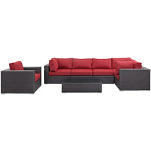 Load image into Gallery viewer, Convene 7 Piece Outdoor Patio Sectional Set by Modway
