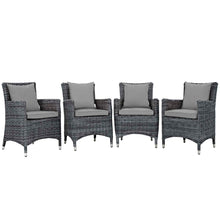Load image into Gallery viewer, Summon 4 Piece Outdoor Patio Sunbrella¨ Dining Set by Modway
