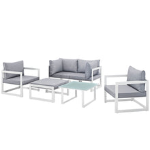 Load image into Gallery viewer, Fortuna 6 Piece Outdoor Patio Sectional Sofa Set by Modway
