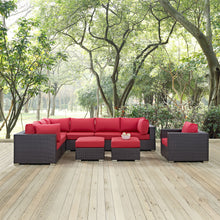Load image into Gallery viewer, Convene 9 Piece Outdoor Patio Sectional Set by Modway
