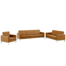 Load image into Gallery viewer, Loft 3 Piece Tufted Upholstered Faux Leather Set by Modway

