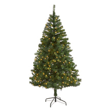 Load image into Gallery viewer, 6&#39; Northern Tip Pine Artificial Christmas Tree with 250 Clear LED Lights
