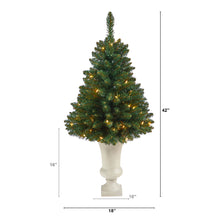 Load image into Gallery viewer, 3.5&#39; Northern Rocky Spruce Artificial Christmas Tree w/ 50 Clear Lights
