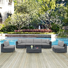 Load image into Gallery viewer, Summon 7 Piece Outdoor Patio Sunbrella¨ Sectional Set by Modway

