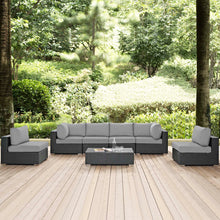 Load image into Gallery viewer, Sojourn 7 Piece Outdoor Patio Sunbrella¨ Sectional Set by Modway
