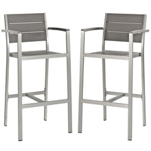Load image into Gallery viewer, Shore Outdoor Patio Aluminum Bar Stool Set of 2 by Modway
