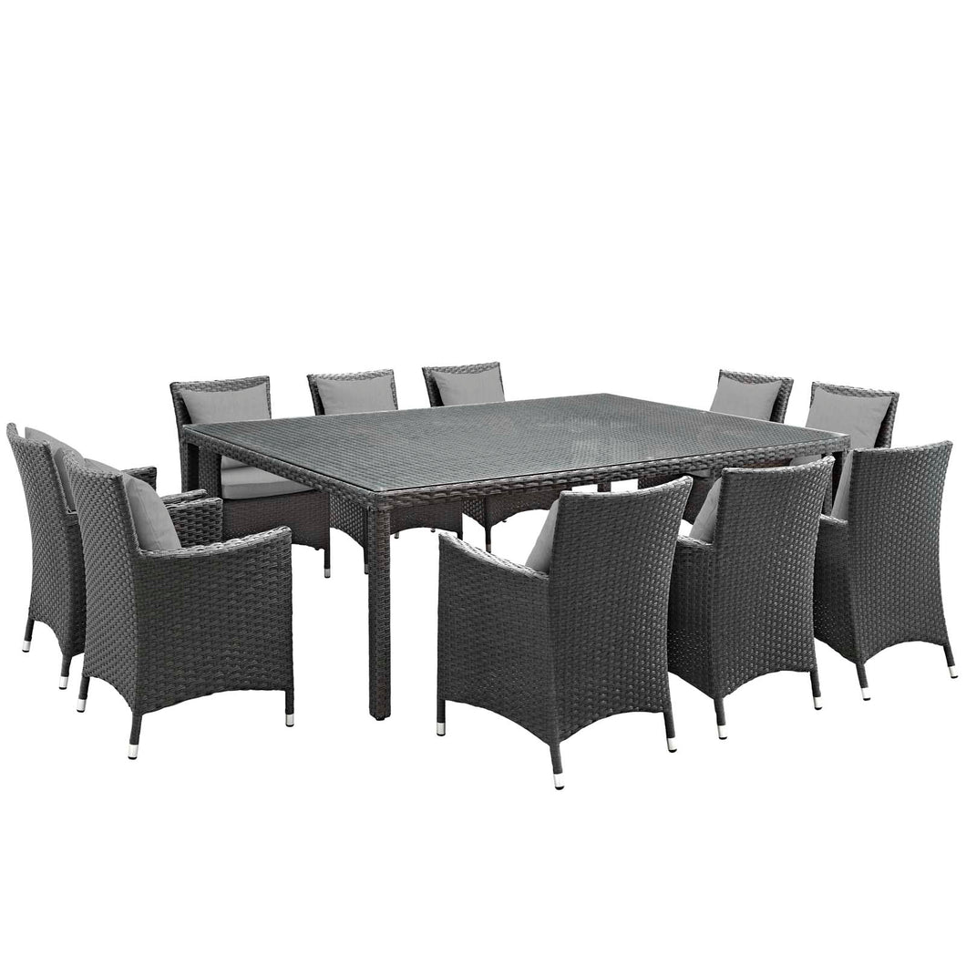 Sojourn 11 Piece Outdoor Patio Sunbrella¨ Dining Set by Modway
