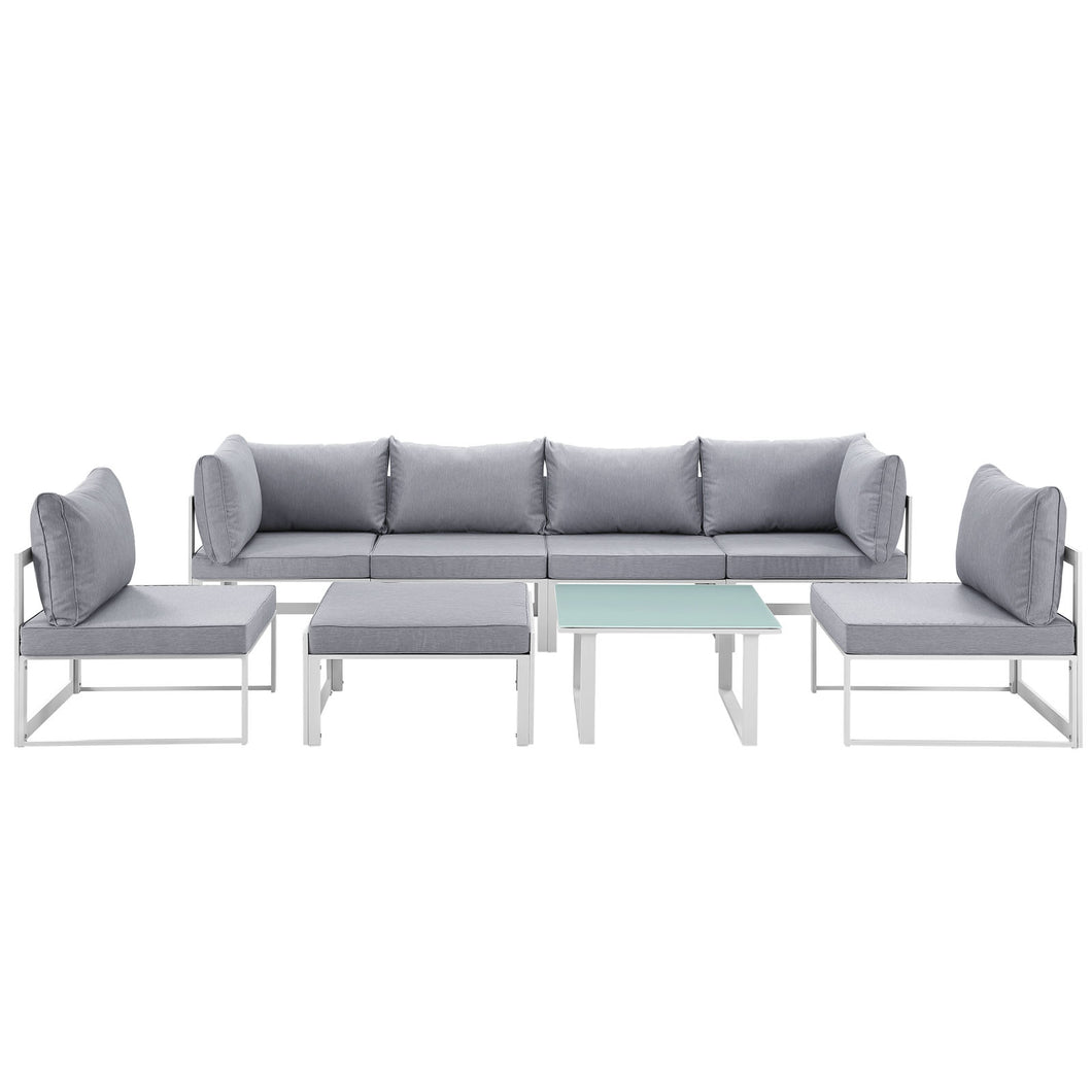Fortuna 8 Piece Outdoor Patio Sectional Sofa Set by Modway