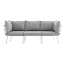 Load image into Gallery viewer, Riverside 3 Piece Outdoor Patio Aluminum Sectional Sofa Set by Modway
