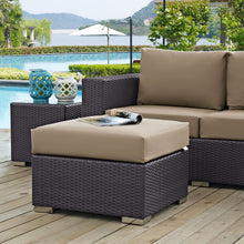 Load image into Gallery viewer, Convene Outdoor Patio Fabric Square Ottoman by Modway
