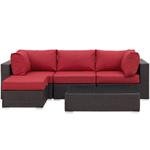 Load image into Gallery viewer, Convene 5 Piece Outdoor Patio Sectional Set by Modway
