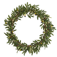 Load image into Gallery viewer, 23&quot; Olive Artificial Wreath
