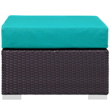 Load image into Gallery viewer, Convene Outdoor Patio Fabric Square Ottoman by Modway

