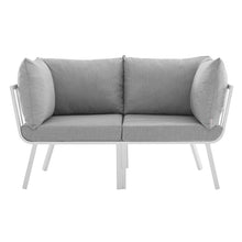 Load image into Gallery viewer, Riverside 2 Piece Outdoor Patio Aluminum Sectional Sofa Set by Modway
