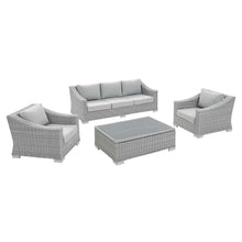 Load image into Gallery viewer, Conway 4-Piece Sunbrella¨ Outdoor Patio Wicker Rattan Furniture Set by Modway
