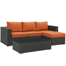 Load image into Gallery viewer, Sojourn 3 Piece Outdoor Patio Sunbrella¨ Sectional Set by Modway
