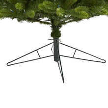 Load image into Gallery viewer, 8&#39; Slim Virginia Spruce Artificial Christmas Tree w 600 Warm White LED Lights
