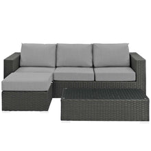 Load image into Gallery viewer, Sojourn 3 Piece Outdoor Patio Sunbrella¨ Sectional Set by Modway

