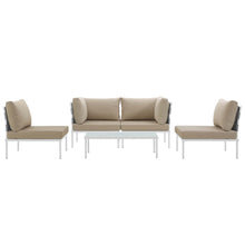 Load image into Gallery viewer, Harmony 5 Piece Outdoor Patio Aluminum Sectional Sofa Set by Modway
