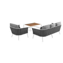 Load image into Gallery viewer, Stance 3 Piece Outdoor Patio Aluminum Sectional Sofa Set by Modway
