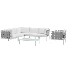 Load image into Gallery viewer, Harmony 7 Piece Outdoor Patio Aluminum Sectional Sofa Set by Modway
