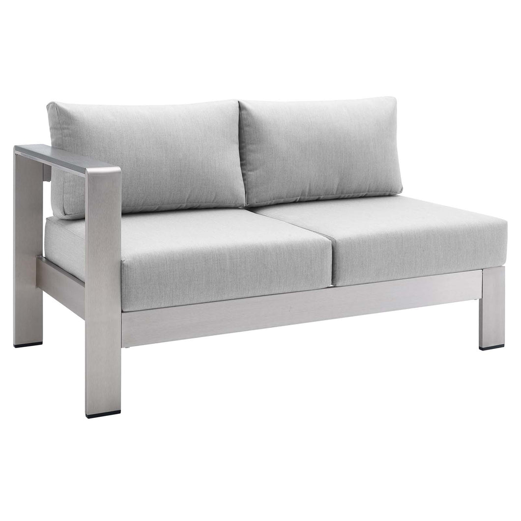 Shore Sunbrella¨ Fabric Aluminum Outdoor Patio Left-Arm Loveseat by Modway