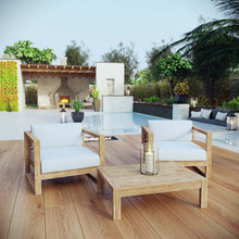 Load image into Gallery viewer, Upland 3 Piece Outdoor Patio Teak Set by Modway
