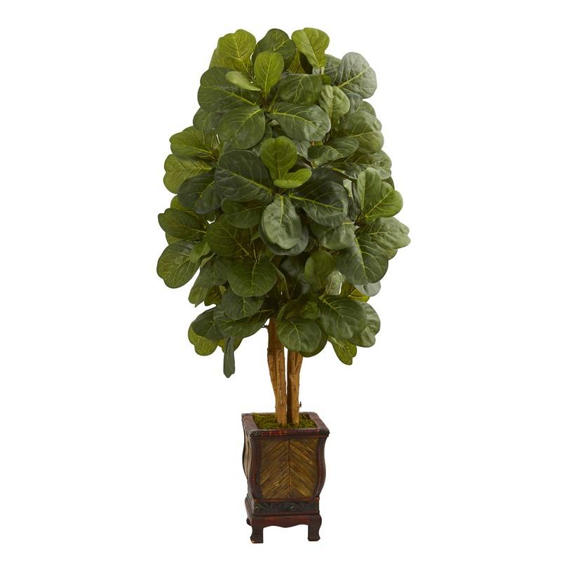 4.5' Fiddle Leaf Artificial Tree in Decorative Planter