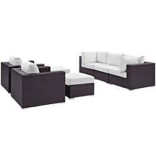 Load image into Gallery viewer, Convene 7 Piece Outdoor Patio Sectional Set by Modway
