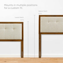 Load image into Gallery viewer, Draper Tufted Fabric and Wood Queen Headboard by Modway
