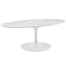 Load image into Gallery viewer, Lippa 48&quot; Oval Faux Marble Coffee Table by Modway
