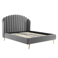 Load image into Gallery viewer, Lana Performance Velvet Queen Wingback Platform Bed by Modway
