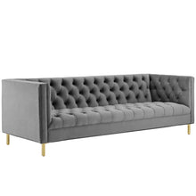Load image into Gallery viewer, Delight Tufted Button Performance Velvet Sofa by Modway
