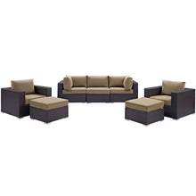 Load image into Gallery viewer, Convene 7 Piece Outdoor Patio Sectional Set by Modway
