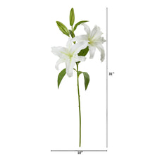 Load image into Gallery viewer, 31&quot; Rubrum Lily Artificial Flower (Set of 3)
