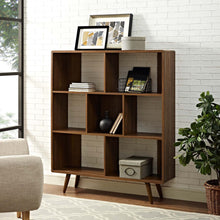 Load image into Gallery viewer, Transmit 7 Shelf Wood Grain Bookcase
