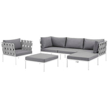 Load image into Gallery viewer, Harmony 6 Piece Outdoor Patio Aluminum Sectional Sofa Set by Modway
