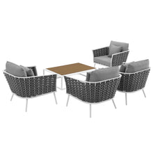 Load image into Gallery viewer, Stance 5 Piece Outdoor Patio Aluminum Sectional Sofa Set by Modway
