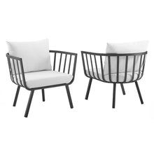 Load image into Gallery viewer, Riverside Outdoor Patio Aluminum Armchair Set of 2 by Modway
