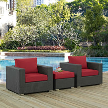 Load image into Gallery viewer, Sojourn 3 Piece Outdoor Patio Sunbrella¨ Sectional Set by Modway
