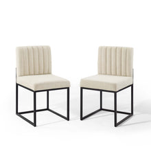 Load image into Gallery viewer, Carriage Upholstered Fabric Dining Chair Set of 2 by Modway
