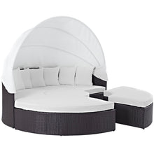 Load image into Gallery viewer, Quest Outdoor Patio Wicker Rattan Canopy Sectional Daybed by Modway
