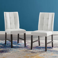 Load image into Gallery viewer, Promulgate Biscuit Tufted Upholstered Faux Leather Dining Side Chair Set of 2 by Modway
