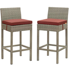 Load image into Gallery viewer, Conduit Outdoor Patio Wicker Rattan Bar Stool Set of 2 by Modway
